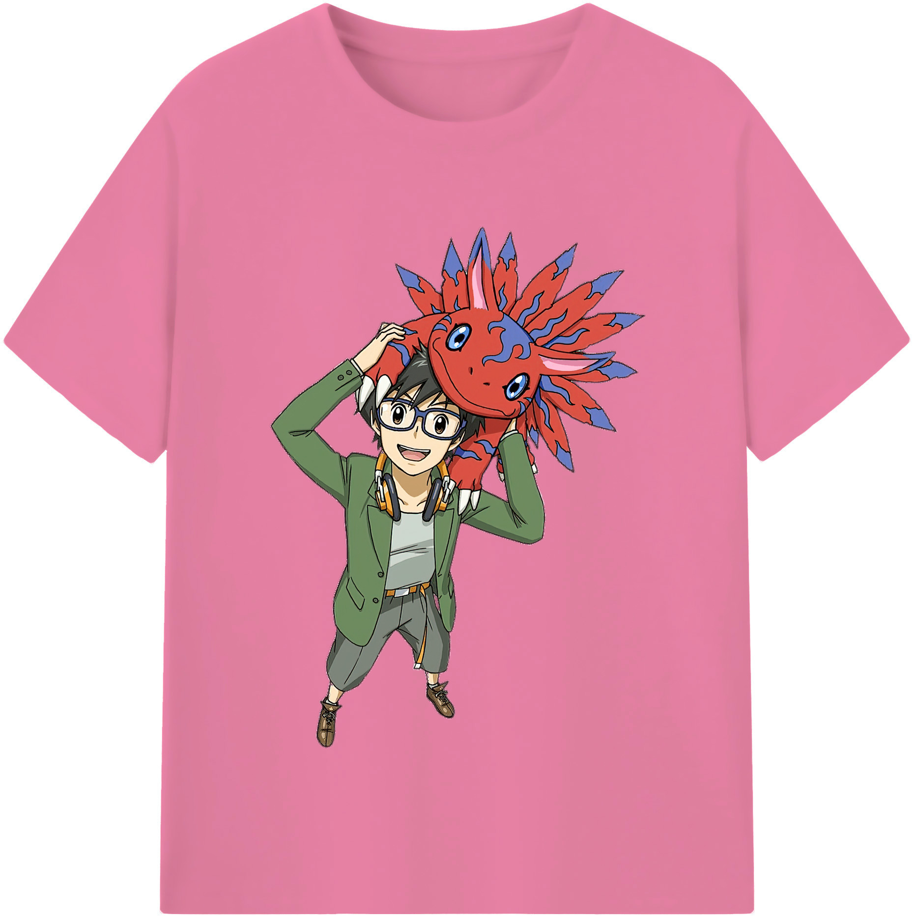 （画像用） Digimon デジタルモンスター/デジモン 綿100％半袖Tシャツ（フロントプリント）
